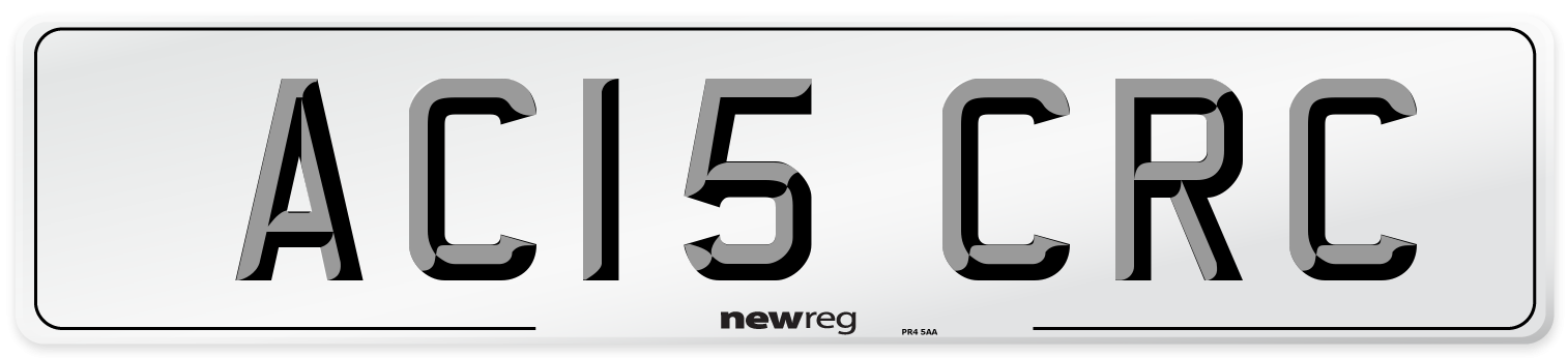 AC15 CRC Number Plate from New Reg